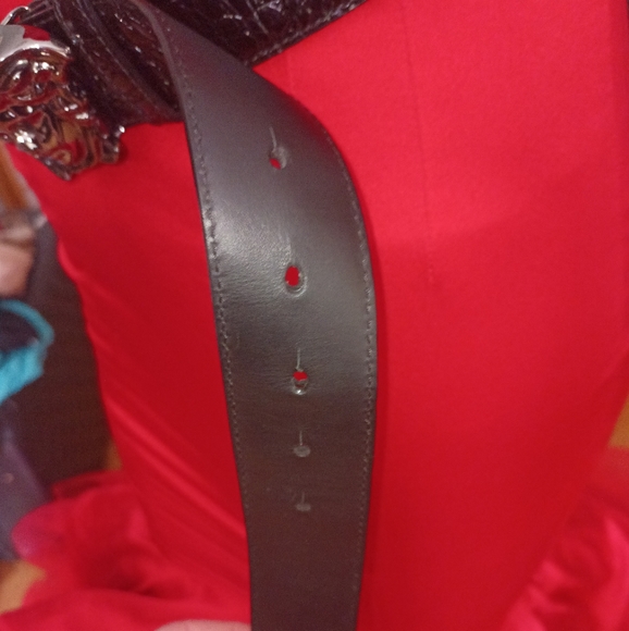 Versace Medusa-head crocodile-embossed belt - Picture 3 of 6